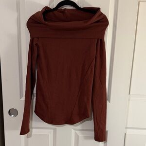NWT Free People Off-Shoulder Brown Sweater